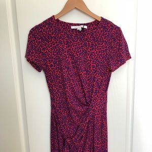 Diane von Furstenberg Camo Leopard Zoe Dress NWT